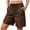 Brown, variant on BLVB Bermuda Cargo Shorts for Women Casual Long High Waisted Stretch Wide Leg Shorts Summer Outdoor Hiking Pants with Pockets