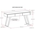 thumbnail image 5 of Allora Table Console Contemporaine en Brun Charbon Vieilli, 5 of 5