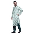 thumbnail image 2 of Atasi Kurta Pyjama de Fête pour Hommes Col Mandarin Manches Longues Kurta Pyjama Ethnique, 2 of 5