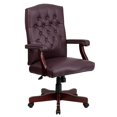 thumbnail image 1 of Pemberly Row Contemporary Leather Swivel Office Chair in Burgundy, 1 of 9