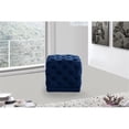 thumbnail image 2 of Meridian Furniture Stella Contemporary Velvet Ottoman/Stool in Navy, 2 of 8