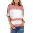 thumbnail image 1 of New Women's Printed Top Loose Crewneck Short Sleeve T Shirt, 1 of 5