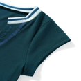 thumbnail image 4 of Women Short Sleeve T-Shirt V Neck Ribbed Knit Crop Top Contrast Color Slim Fitted Casual Basic Tee Top, 4 of 6