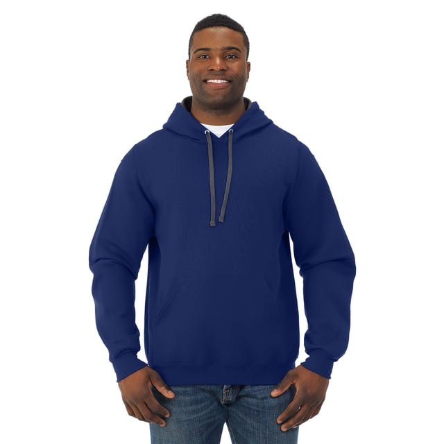 Fruit Of The Loom Sweat à Capuche Sofspun pour Hommes, 3TG, Bleu Amiral