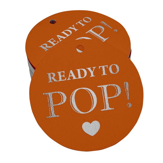 Inkdotpot Silver Foil Paper Hang Tags Ready To Pop Baby Shower Favor Tags 50 Pieces