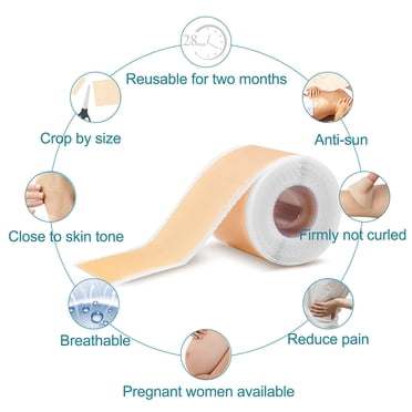 Ruban Cicatriciel en Silicone Non Irritant Autocollant, Patch de Retrait des Cicatrices pour Brûlures et Chéloïdes