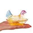 thumbnail image 1 of Fesfesfes Glass Candy Dish with Lid Farmhouses Style Cute Candy Bowl Jar Fun Snack Storage Container for Home Tabletop Decor Holiday Gift, 1 of 1