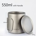 thumbnail image 2 of Double Wall Titanium Water Cup Coffee Tea Mug with Lid for Home Outdoor Camping, 2 of 8