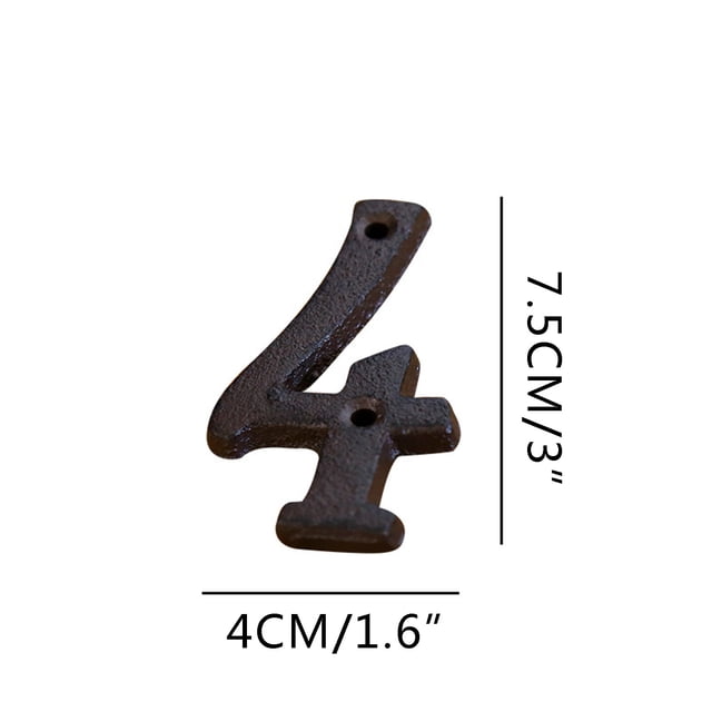 Cagogo Creative DIY House Numbers, Alloy Wrought Iron Letters and Numbers for Home Address, Rust Resistant Black Coated Metal Numbers for Mailbox Door, 26 Letters 10 Numbers 2 Symbols for Custom