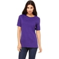 thumbnail image 2 of BELLA+CANVAS 6400 - T-Shirt en Jersey à Manches Courtes Décontracté, P, Violet Équipe, 2 of 5
