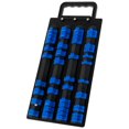 thumbnail image 1 of Socket Organizer Heavy Duty Socket Set Holder Durable Socket Steel Rack with Portable Handle Socket Storage Tray Organizer Total Holding 48 Sockets for Sockets  (Blue ), 1 of 10