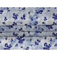 thumbnail image 5 of oneOone Velvet Royal Blue Fabric Floral & Greenery Sewing Craft Projects Fabric Prints By Yard 58 Inch Wide-JA, 5 of 5