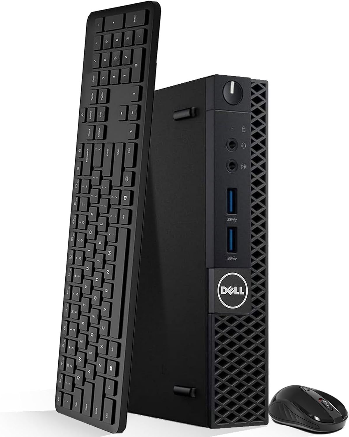 Dell OptiPlex 3050 Micro Desktop Computer, Intel Core i7-7700T, 16GB DDR4 RAM, 256GB NVMe SSD, Wi-Fi, Windows 11 Pro, Wireless Keyboard and Mouse (Renewed)