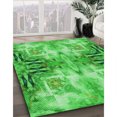 thumbnail image 3 of Ahgly Tapis d'Intérieur Lavable en Machine Carré Transitionnel Vert Néon, 6 Pieds Carré, 3 of 7