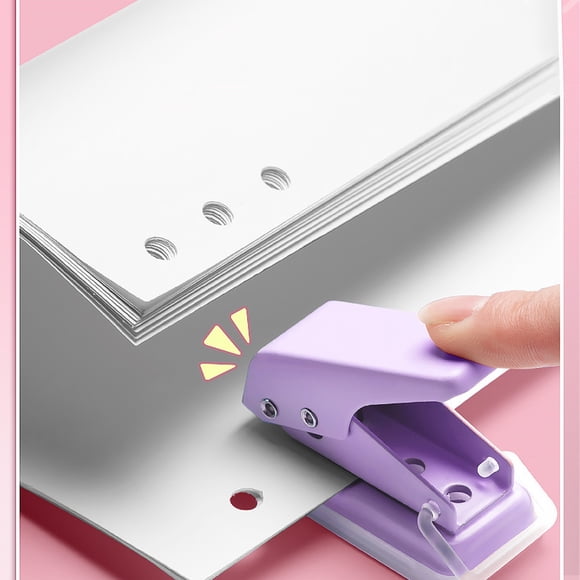 Ynlkorvg Perforatrice à un Seul Trou Trous Ronds 6 mm 1/4 Pouce Capacité de Perforation 10 Feuilles Minuscule Perforatrice Portable pour Papier Carton Aggloméré Cartes d'Index Stock de Cartes et Projet Artistique