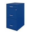 thumbnail image 2 of 18" Deep 3 Drawer Metal Organizer File Cabinet with Pencil Drawer, Classic Blue, 2 of 4