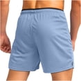 thumbnail image 3 of Plebaso Men's Gym Workout Shorts with Zipper Pockets Casual Drawstring Breathable Beach Shorts for Men, 3 of 3