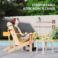 thumbnail image 4 of Outsunny Classic Adirondack Chair with Cup Holder for Backyard Natural, 4 of 10