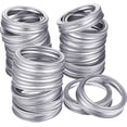 thumbnail image 1 of 24 Pieces Regular Mouth Canning Jar Replacement Metal Rings Practical Screw Jar Bands Leak Proof Tinplate Metal Bands Rings, Compatible with Mason Jar Silver, 1 of 6