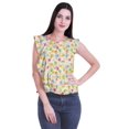 thumbnail image 1 of Moomaya Hauts Sans Manches en Jersey de Coton à Volants Femmes Blouse d'Été Imprimée Femmes, 1 of 4