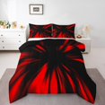 thumbnail image 2 of Erosebridal Abstract Ombre Comforter Sets Queen Size, Red Black Comforters & Duvets, Chic Geometry Decoration, Reversible 3pcs, 2 of 7