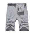 thumbnail image 3 of HKEJIAOI Cargo Pants for Men Men Solid Casual Button Zipper Belt Quick-drying Detachable In Two Trouser, 3 of 7