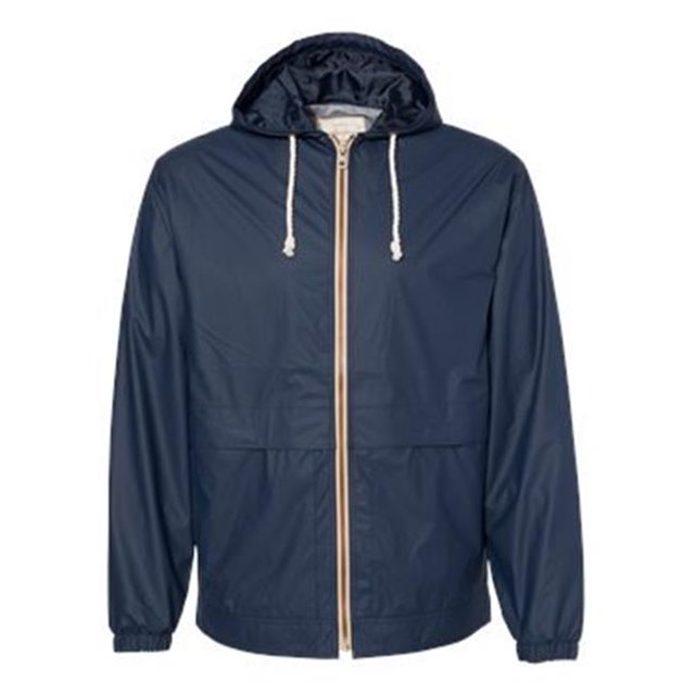 Weatherproof B04452657 Vintage Hooded Rain Jacket, Navy - 2XL