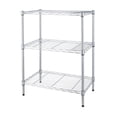 thumbnail image 1 of Mainstays Adjustable Storage Shelving, Loading Capacity 103lbs per Shelf, Chrome, 3-Tier, 1 of 8