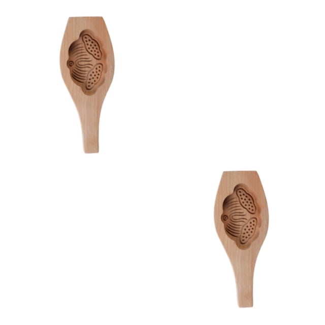 kurtrusly Mooncake Cake Moule à Bois Chocolat Biscuit Cookie Moule Réutilisable Outil de Cuisson Lavable Gadget Cuisine Ustensiles de Cuisine Type 2 2Set