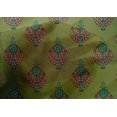 thumbnail image 4 of oneOone Cotton Silk Fabric Leaves & Floral Block Printed Craft Fabric BTY 42 Inch Wide, 4 of 4