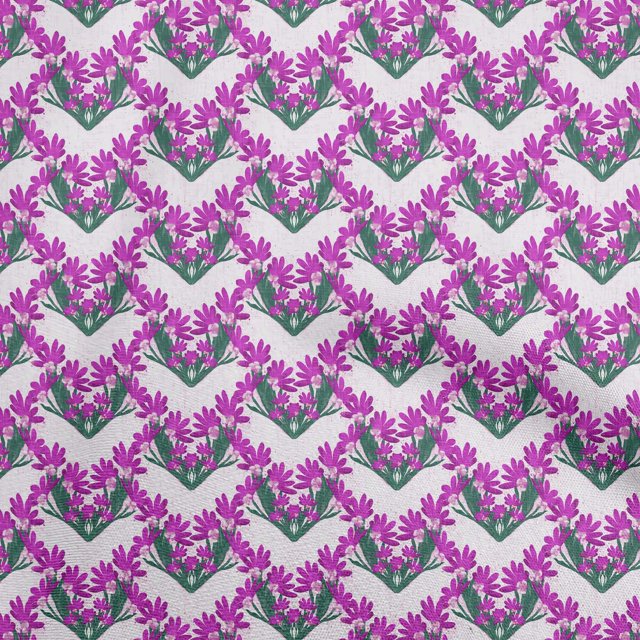 oneOone Cotton Poplin Fuschia Pink Fabric Floral Craft Projects Decor Fabric Printed By The Yard 56 Inch Wide