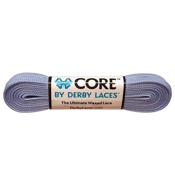 Derby Laces CORE Lacets Cirés Étroits 6mm pour Patins à Roulettes, Patins à Roulettes, Bottes et Chaussures Régulières (Violet Pervenche, 108 Pouces / 274 cm)