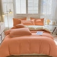 thumbnail image 4 of All-Season Bedding Set, 4-Piece Washable Solid Color Duvet Cover and Sheet Set with Pillowcases, Soft Breathable Fabric for Year-Round Home Use, 4 of 9