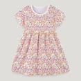 thumbnail image 2 of Robe Fille Petite Fille Manches Courtes Imprimés Princesse Danse Fête Robe Fille Taille 6-7T, 2 of 6