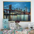 thumbnail image 5 of Design Art Brooklyn Bridge And Skyscrapers Framed Canvas Art Print, 5 of 5