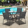 thumbnail image 2 of Costway Lot de 4 Chaises Pliantes d'Extérieur pour Patio avec Accoudoirs, Portatives, Camping, Pelouse, Jardin, 2 of 10
