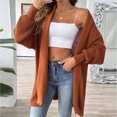 thumbnail image 4 of Pisexur Womens Jacket Open Front Cardigans Trench Coats Fall Jackets Women's Solid Color Fashionable Loose Sweater Cardigan Tops, 4 of 6
