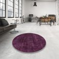 thumbnail image 3 of Ahgly Company Tapis d'Intérieur Carrés Abstraits Prune Violet Abstraits pour Aire, 5 Pieds Carré, 3 of 6