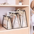thumbnail image 2 of EGNMCR Sacs de Scellage Sac Sac Suspendu pour Garde-Robe Sac de Rangement en Cuir Transparent Protection Produits Anti-Poussière, 2 of 9