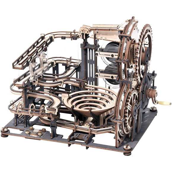 ROKR 294 Pcs Casse-Tête en Bois 3D Course de Marbres Kit de Modèle pour Adultes et Enfants