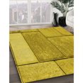 thumbnail image 3 of Ahgly Company Tapis d'Intérieur Lavables en Machine, Carrés Transitionnels Dorés Foncés, Carrés de 8', 3 of 7