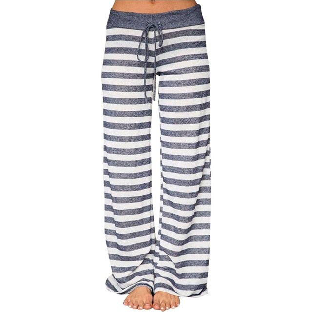 ORUYROP Womens Wide Leg Yoga Palazzo Pants Casual Printed Drawstring Trousers