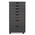 thumbnail image 3 of Riverbay Furniture Solid Wood Gray Storage Cart Rectangular Mobile 40.5" Unassembled, 3 of 20