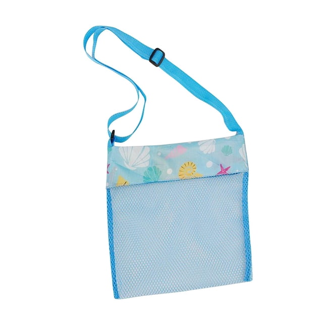 JWshufel Children's Beach Toy Mesh Bag Long Lasting Quick Dry Storage for Toys Towels Shells Adjustable Strap Easy to Store Portable Sand Free Design Suit for Summer Beach Travel
