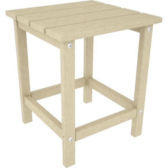 POLYWOOD ECT18SA Long Island 18" Side Table, Sand