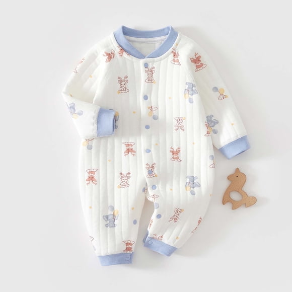 RXIRUCGD Vêtements pour Nouveau-Né Combinaison Styles de Printemps Coton à Capuche Sans Coutures Vêtements de Printemps pour Nouveau-Né Vêtements de Bébé Super Mignons ( Bleu, Taille : 3-6 Mois )
