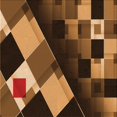 thumbnail image 1 of Ahgly Tapis de Zone Carré Orange Transitionnel Lavable en Machine, 4 Pieds Carré, 1 of 7