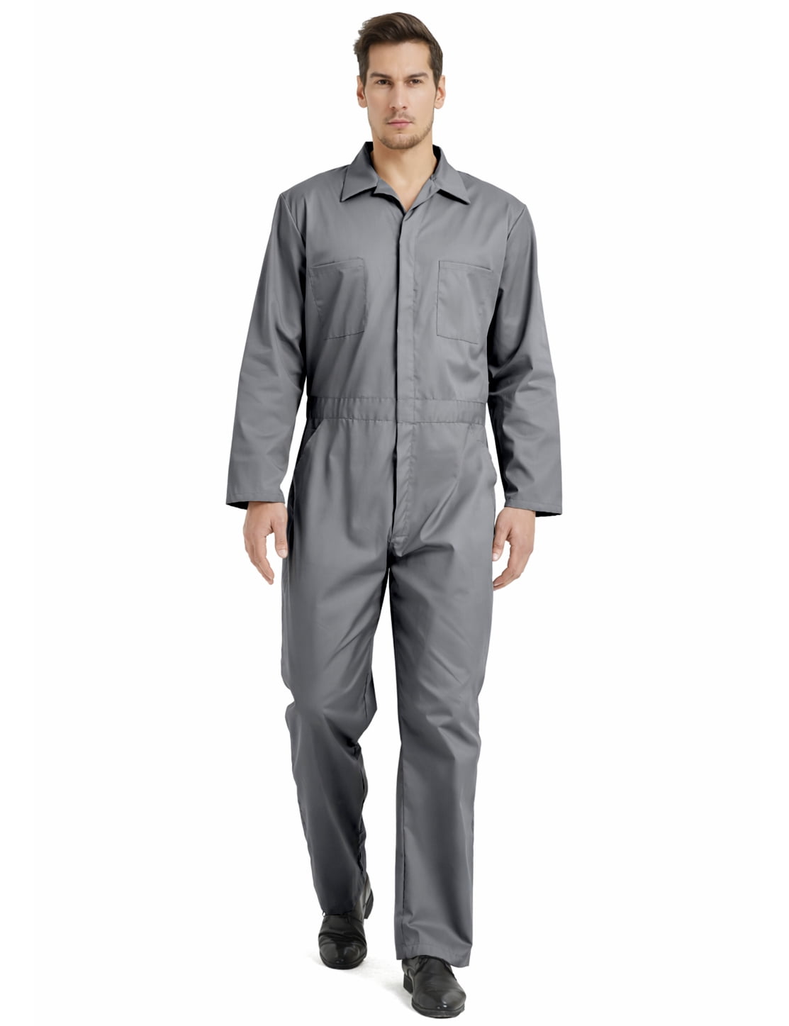 TOPTIE Combinaison à Manches Longues pour Homme, Combinaison Dos Ouvert Coupe Décontractée, Tenue de Travail