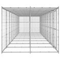 thumbnail image 2 of vidaXL Chenil Extérieur en Acier Galvanisé avec Toit 21,78 M2, 2 of 4