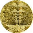 thumbnail image 1 of Ahgly Company Tapis d'Intérieur Lavables en Machine, Ronds, Transitionnels, Brun Bronze Foncé, Ronds de 5', 1 of 7